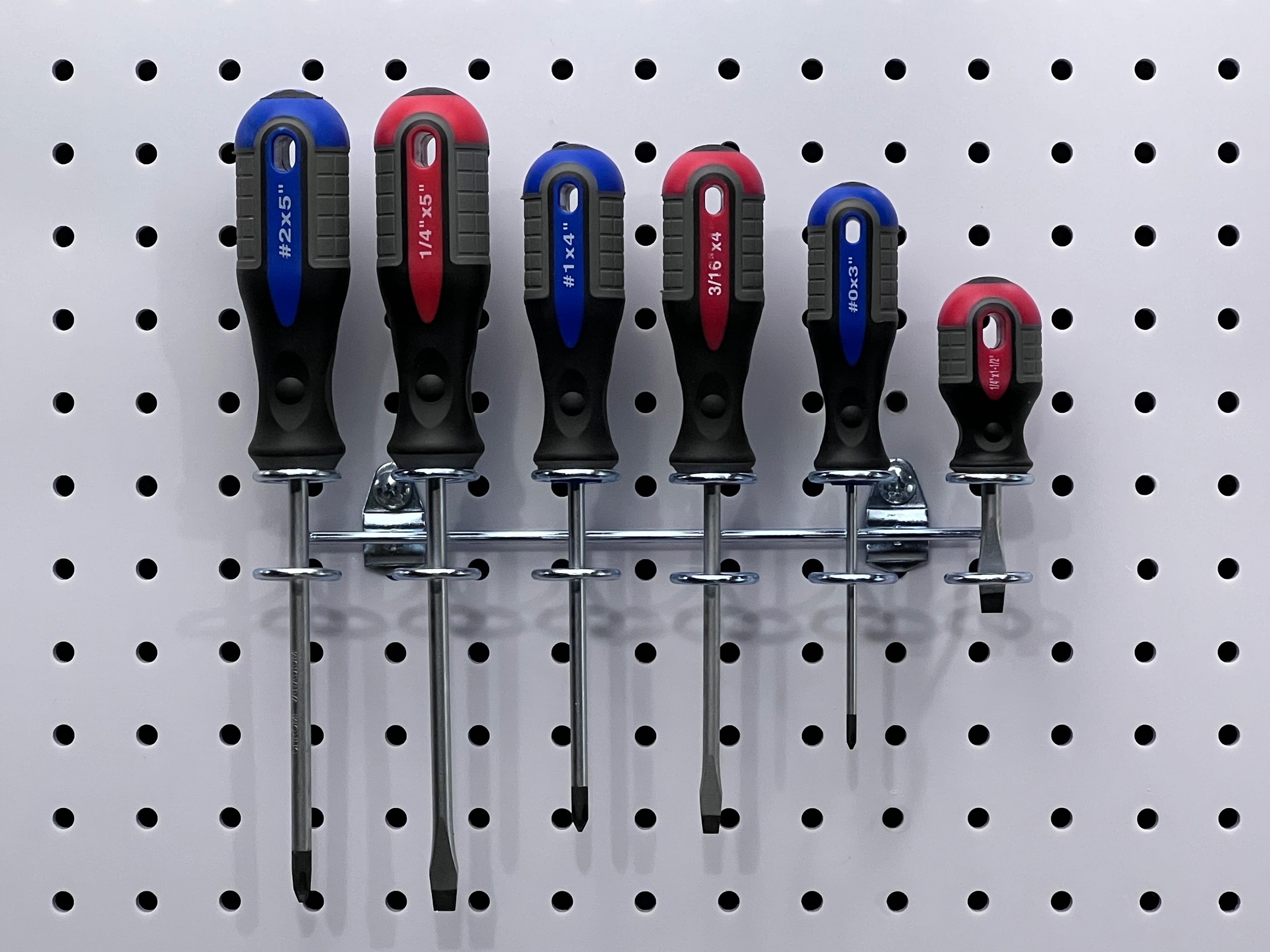 Triton Products® 9-inch Multi-Ring Tool Holder Steel Pegboard Hook, 2pk