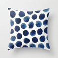 thumbnail image 2 of Pillow Covers Set of 4 Navy Blue Couch Pillows,The pattern is single-sided printing, Watercolor Dots Marble Sea Crystal Texture Pattern Cushion Covers Home Decorative 18X18 Inch, 2 of 7