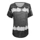 thumbnail image 4 of ICHUANYI Clearance Women's Fashion Printed Short Sleeve T-shirt Blouse Round Neck Casual Tops(Black, L) ICHUANYI WER2023080915210, 4 of 5