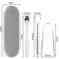 thumbnail image 3 of Tongue Cleaner Scraper Set,medical Grade Stainless Steel Tongue Scraper For Tongue Cleaning Optimal Oral Hygiene(1 Set, Silver), 3 of 5