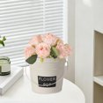 thumbnail image 4 of Set of 4 Galvanized Metal Flower Pots with Handles – Small Rustic Planters for Indoor Outdoor Garden Decor, Vintage Style Mini Vases for Home, Patio, or Balcony, 4 of 5