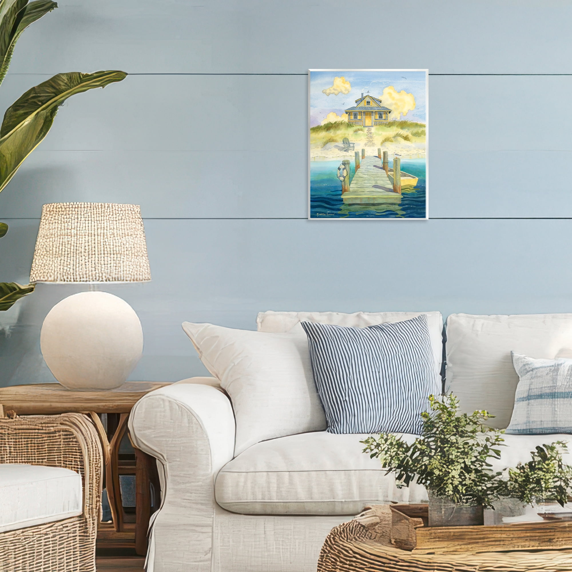 Stupell Industries Welcome Seaside Retreat Cottage Wall Plaque Art, design by Robin Altman