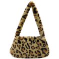 thumbnail image 1 of Vintage Female Shoulder Underarm Bag Animal Pattern Plush Portable Mini Purses, 1 of 9