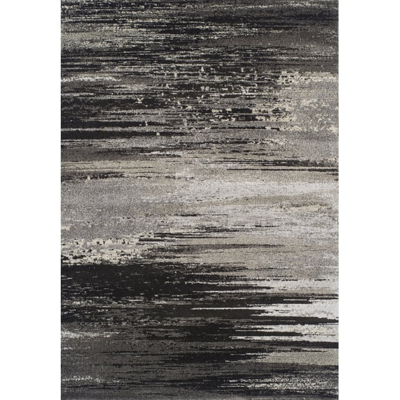 Berkley Moderno Area Rug MG5993 Mg5993 Pewter Stripes Lines 9' 6" x 13' 2" Rectangle