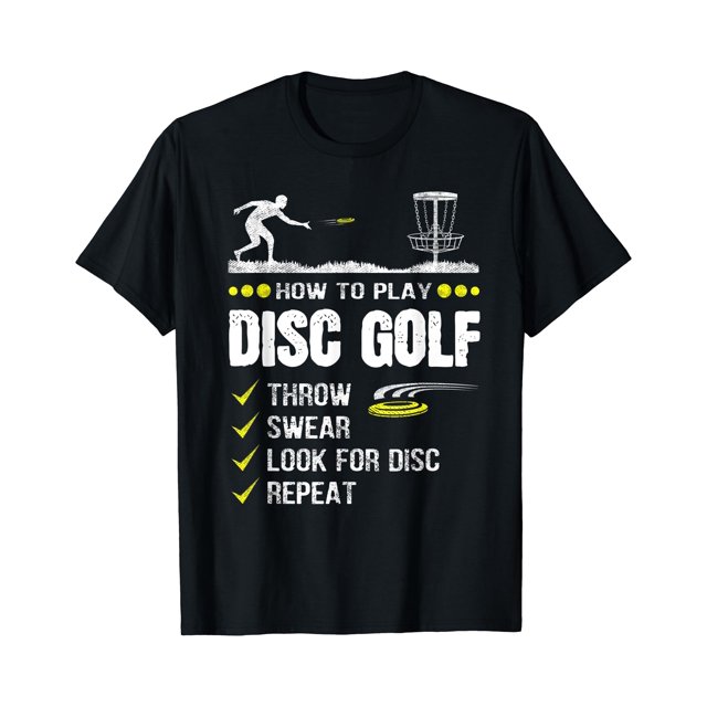 Comment Jouer Disque de Golf Frisbee Disque de Golfeur Humour T-Shirt de Golf - Blanc - L
