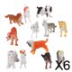 thumbnail image 1 of 6xPlastic Perro Mascota Animal Modelo Juguete Regalo 12pcs Multicolor 6 piezas, 1 of 8