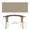 thumbnail image 2 of Universal Canopy Cover Replacement for 17x6.8 Ft Outdoor Pergola Structure, Garden Pergola Shade for Gazebo Patio Porch Balcony, Outdoor Waterproof Pergola Canopy Top(Cover Only) (Khaki), 2 of 7