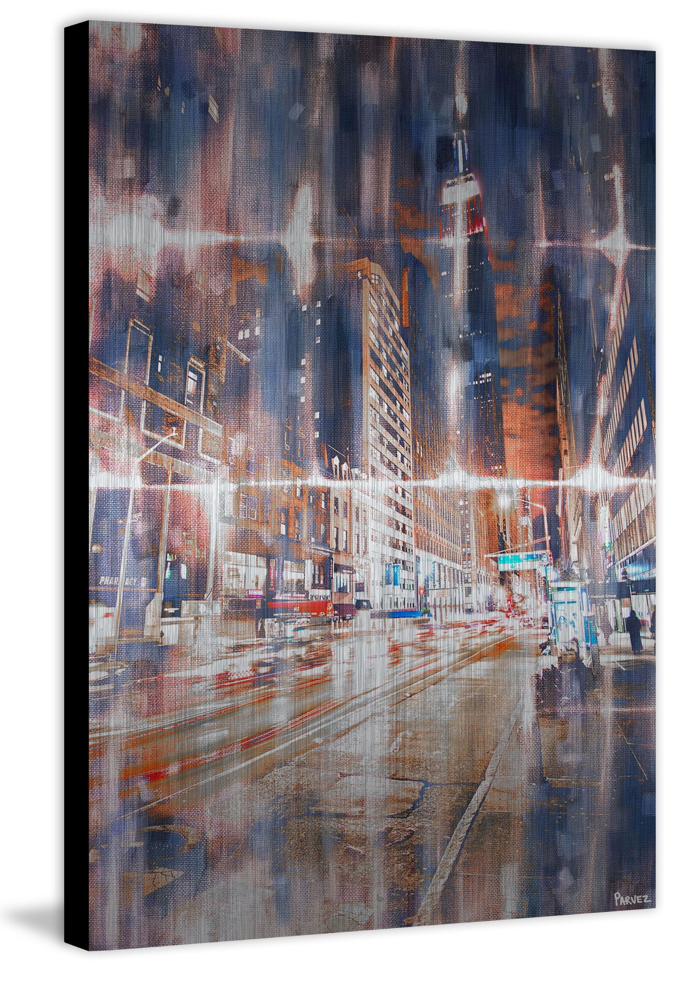 Parvez Taj  'It's a Blur' Painting Print on Brushed Aluminum 30 x 45
