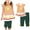 Orange2, variant on 2Pcs Baby Girls Kids Flower T-Shirt Tops+Shorts Pants Outfits Summer Clothes 1-8Y