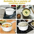 thumbnail image 6 of White Enamel Cast Iron Saucepan 2 QT with Lid, Non Stick for Cooking Milk, Pasta, Soup, Easy to Clean, 6 of 6