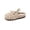 Beige, variant on Djtdsds Kids Knit Closed-Toe Slide Sandals, Soft Non- Shoes Color:Khaki,Size:6-7 Years