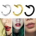 thumbnail image 6 of Lip Rings Fake Spring Clip On Nose Rings Fake Lip Hoop Body Piercing Rings. B2Q1, 6 of 9