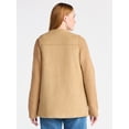 thumbnail image 3 of Time and Tru Women’s Faux Shearling Longline Vest, Lightweight, Sizes XS-XXXL, 3 of 5