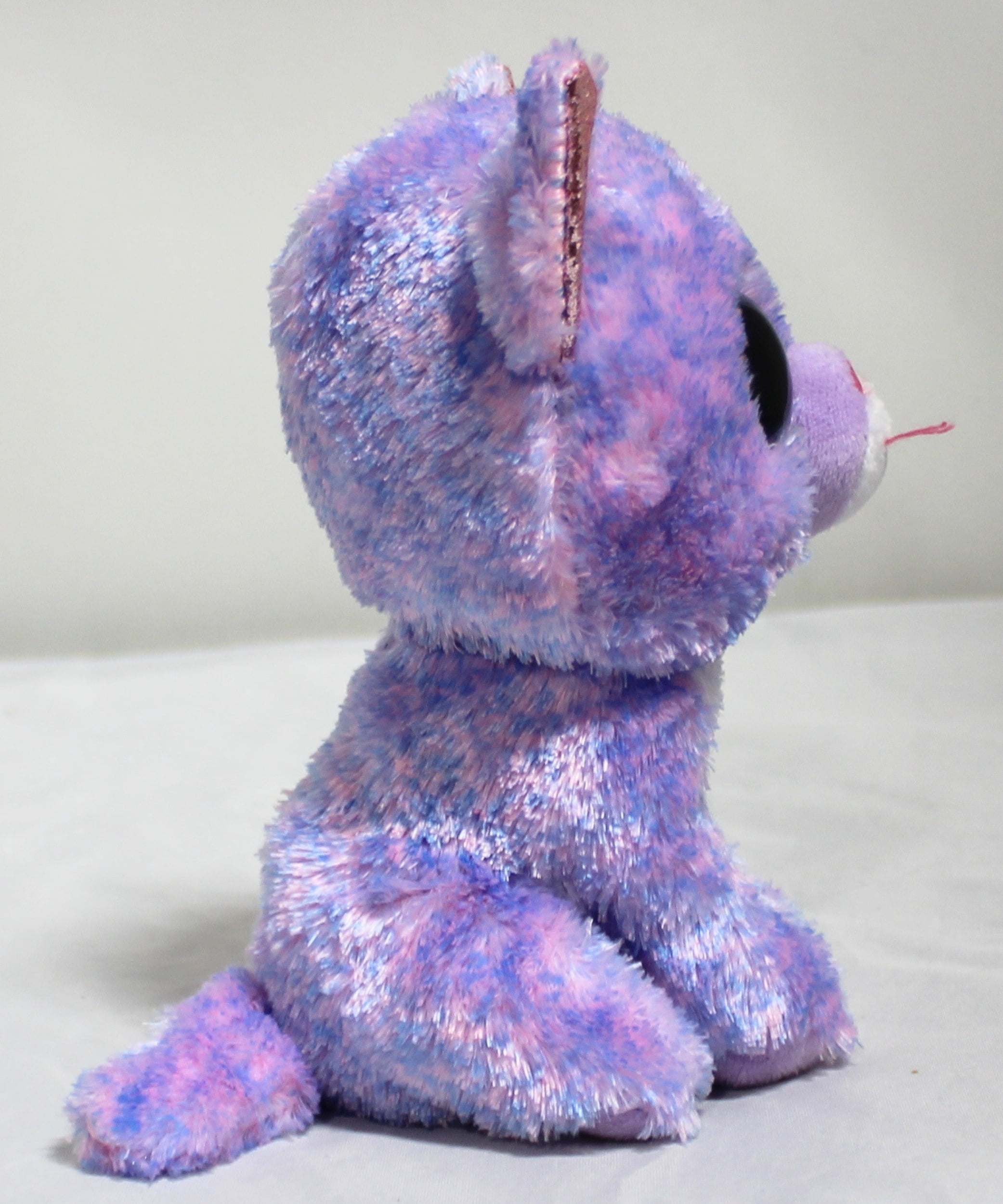 Ty Beanie Boos - Cassidy the Pink & Blue Cat – Glitter Eyes