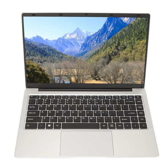 Portable Laptop, Silver 14inch Laptop Computer ABS LCD 1920x1080 US Plug 100-240V  for  10 for Home 6G 128G US Plug