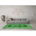 thumbnail image 3 of Ahgly Company Indoor Round Oriental Emerald Green Traditional Area Rugs, 4' Round, 3 of 4