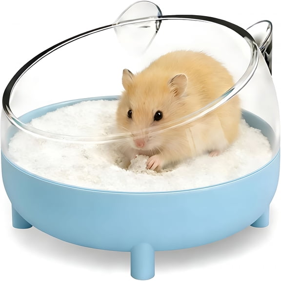 ACDANC Hamster Bathtub,Hamster Sand Bath,Hamsters Bathroom,Sand Bath Container,Toilet for Dwarf Hamsters,Gerbils,Mice and Small Animals(Blue)