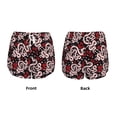 thumbnail image 5 of Lsque Snake And Rose Printed Women's Running Shorts with Liner Pockets,Elastic Quick Dry Workout Athletic Gym Yoga Shorts,Womens High Waist Shorts-, 5 of 9