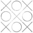 thumbnail image 1 of Home Gear 9 Piece Large Metal Tic Tac Toe Wall Sculpture Set in Silver, 1 of 1