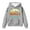 Grey, variant on Teen Girls Hoodies Sweatshirts Winter Warm Pullover With Pocket Cute Horse Print Long Sleeve Hooded Sweatshirt Kids Clothing Black Size 13-14T