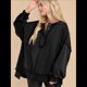 thumbnail image 4 of Sudadera para Mujer, Estilo Informal, de Larga, con Botones y Cuello Henley, Estilo Túnica, para Otoño. Negro XXL, 4 of 7
