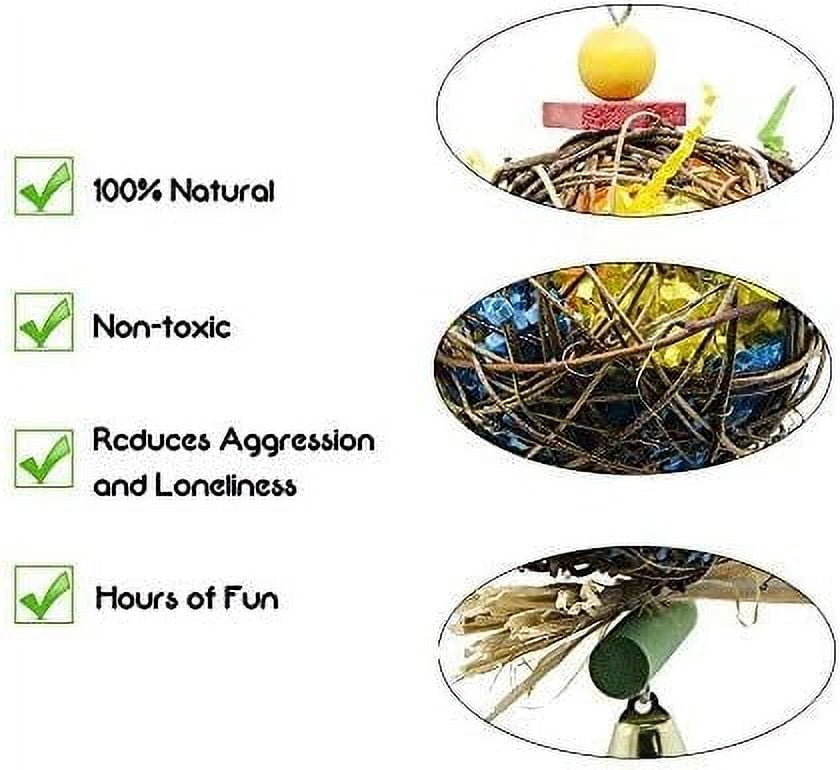 Bird Chewing Toys Foraging Shredder Parrot Cage Hanging Toy