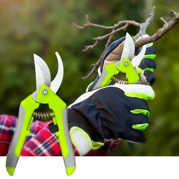 pstuiky Tijeras de podar para jardinería, tijeras de jardín recubiertas, tijeras de acero inoxidable para plantas, tijeras de floristería con mango antideslizante