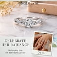 thumbnail image 5 of Queena Solitaire Engagement Ring for Women Sterling Silver CZ Ginger Lyne Collection, 5 of 8