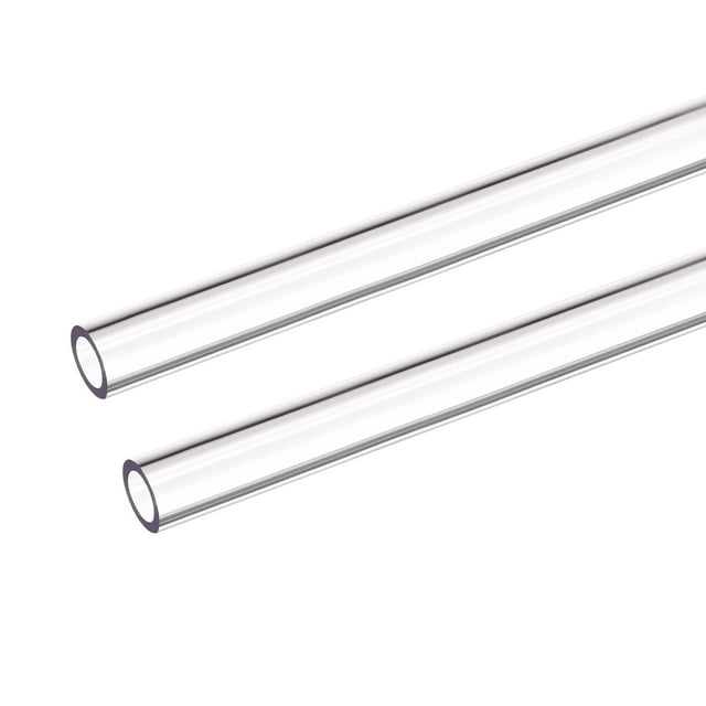 Unique Bargains PETG Tubing Hard 8mm ID, 12mm OD, 50cm Length, High Transparent Clear 2 Pack