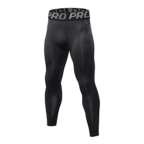 LANBAOSI Men Compression Pants Male Running Tights Workout Leggings Athletic Cool Dry Yoga Gym Clothes Size Medium