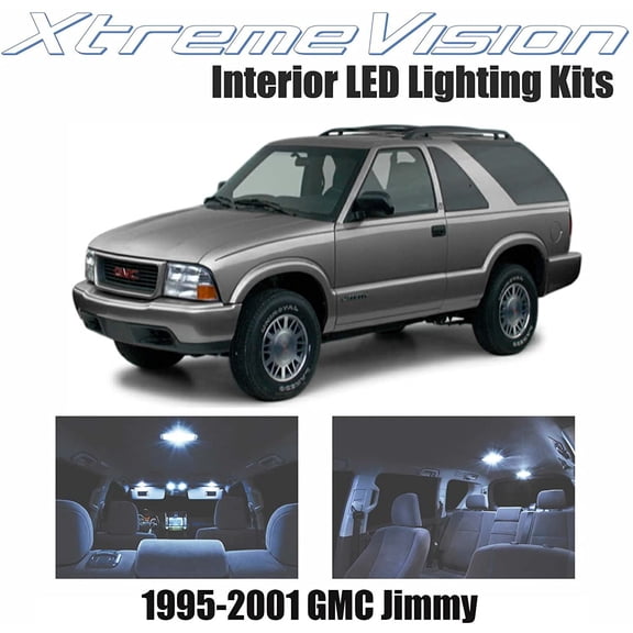 Xtremevision Interior LED for GMC Jimmy 1995-2001 14 Pieces Cool White Interior LED Kit Installation Tool