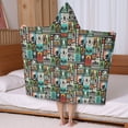 thumbnail image 5 of Multicolor Bigfoot and Text Pattern Hooded Bath Towel，50"x30" for Ages 3 To 12 Kids, Quick Dry Lightweight Soft Microfiber Hood Beach Towel Cover Up for Kids, 5 of 7