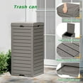 thumbnail image 5 of SONGMY 31 Gal Outdoor Trash Can with Lid - Heavy Duty Waterproof Resin, Removable Drip Tray, Fits 33-40 Gallon Bags - Large Garbage Bin for Patio, Backyard, Deck, 5 of 9