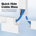 thumbnail image 4 of Kit Cord Hider YesBes Cable Raceway de 116.5 pulgadas, blanco, 4 of 6