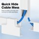 thumbnail image 4 of Kit Cord Hider YesBes Cable Raceway de 116.5 pulgadas, blanco, 4 of 6