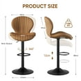 thumbnail image 6 of Hawsaiy Bar Stools Set of 3, Modern Swivel Bar Chairs with Mid Back and Adjustable Seat Height,Brown, 6 of 7