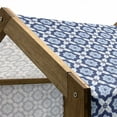 thumbnail image 5 of Blue Pet House, Traditional Portuguese Azulejo Tile Vintage Style Floral Mosaic Pattern, Outdoor & Indoor Portable Dog Kennel with Pillow and Cover, 5 Sizes, Pale Blue and Dark Blue, by Ambesonne, 5 of 5