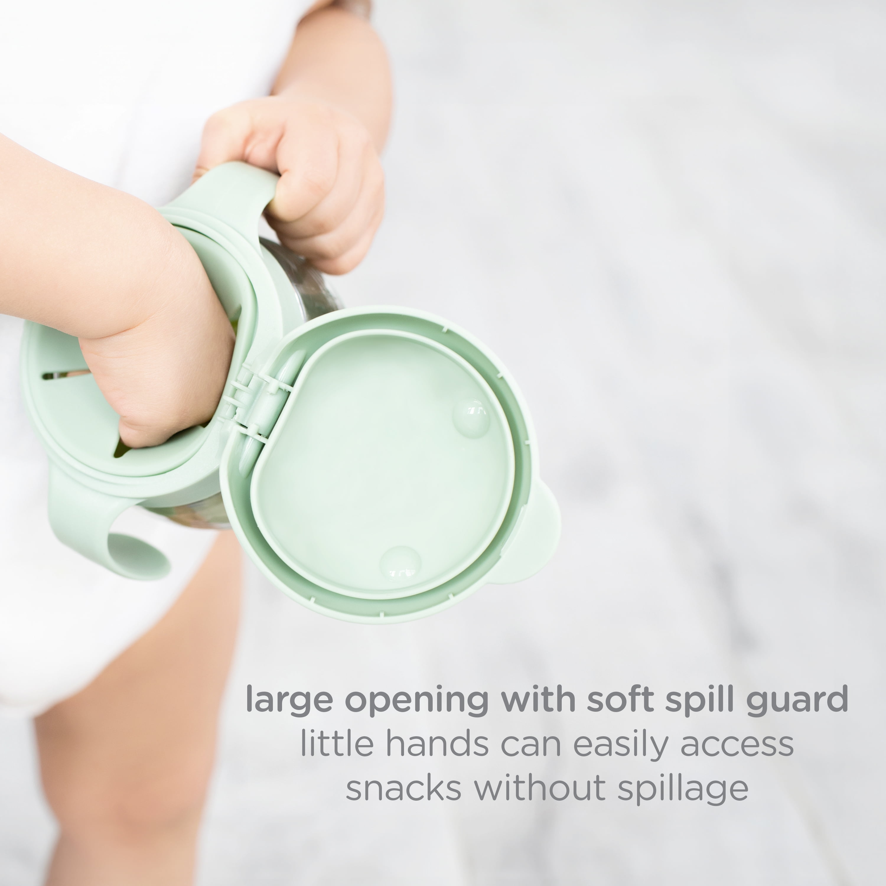 Ubbi Tweat Spill-Proof Snack Container for Toddlers & Kids, BPA-Free, Sage