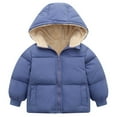 thumbnail image 2 of Toddler Boys Coats & Jackets Winter Solid Color Thick Hooded Long Sleeve Warm Tops Coat Sportwear,Solid Winter Coat 12-18 Months, 2 of 9