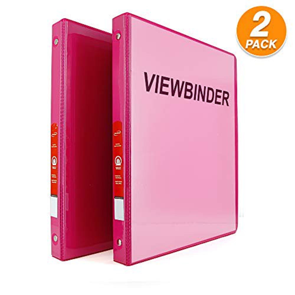 EverBind™ View 3-Ring Binder, 1 1/2 D-Rings, Pink - Zerbee