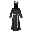 thumbnail image 4 of Cape Robe avec Capuche Devil Costume de Cosplay d'Halloween pour Carnaval Mascarade Noir G, 4 of 10
