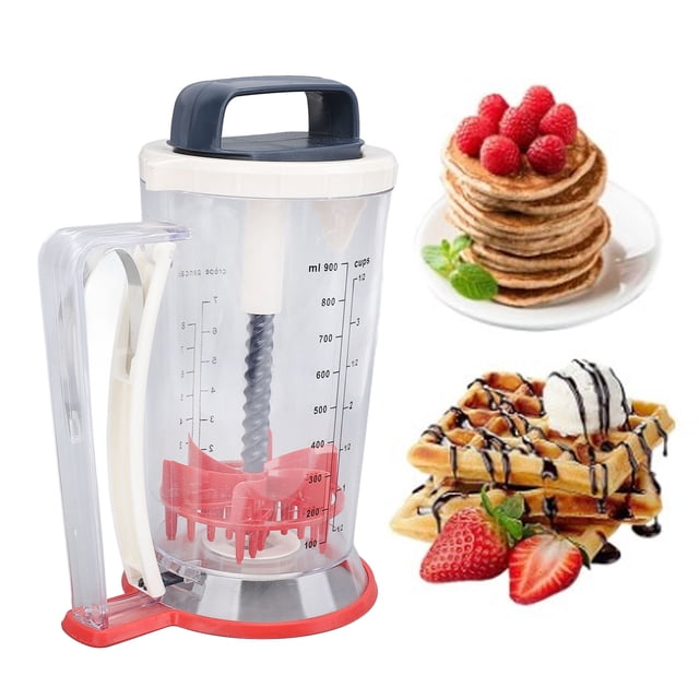Dispensador Mezclador De Masa Para Panqueques, Portátil, Eficiente, Manual, Fácil De Limpiar, Separador De Masa Para Magdalenas, Multifuncional Con Mango Apretable Para Dispensar