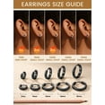 thumbnail image 3 of KeyStyle 9mm Hoop Earrings for Men, Black Women Small Hoop Earrings Hypoallergenic Lightweight Huggie Earrings Jewelry Christmas Father's Day Gift, 3 of 9