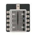 thumbnail image 2 of 10 Way Blade Fuse Box 10‑32V 100A Rated Dustproof Clip On Cover with Red LED Indicator for Car RV Bus Yacht Ship, 2 of 8