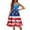 Hot Pink, variant on 4th of July Dresses for Girls Size 10-12 American Flag Dresses Sleeveless Independence Day Stars Striped 4th of July Dress Patriotic Midi Party Dress with Pockets