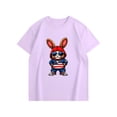 thumbnail image 2 of SGFCWSX Kids T Shirts Patriotic Bunny Print Crew Neck Short Sleeve Casual Tops for Boys Girls Purple Size 3T, 2 of 5