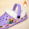 thumbnail image 4 of Gubotare Slippers Toddler Girls Soft Plush House Slippers Boys Girls Plush Warm Shoes (Purple,11 Little Kid), 4 of 8