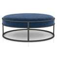 thumbnail image 4 of Furniture of America Alto Upholstered Cocktail Ottoman, Navy, 4 of 8
