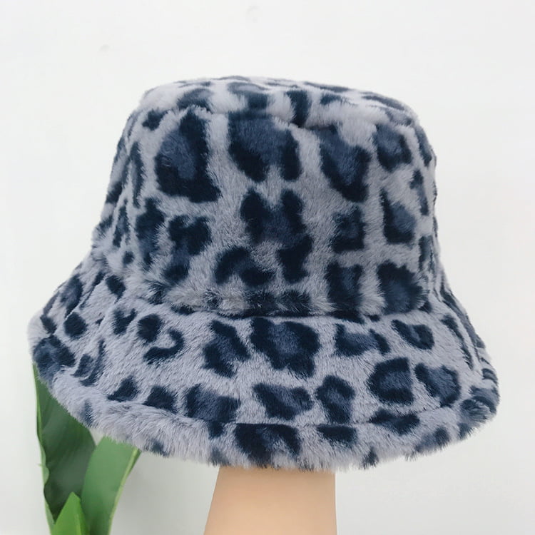 Reversible Bucket Hat Cotton Fisherman Cap Packable Leopard Sun Hat for Women and Men 