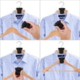 thumbnail image 5 of CHAO Gancho negro para ahorrar espacio para perchas de ropa, 18 piezas lindo gancho para ahorrar espacio, percha resistente para ahorrar espacio para colgar bolsas de ropa, armario del hogar, 5 of 5